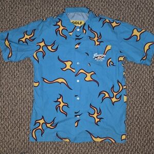 Golf Wang Blue and Yellow Flame Men's Shirt